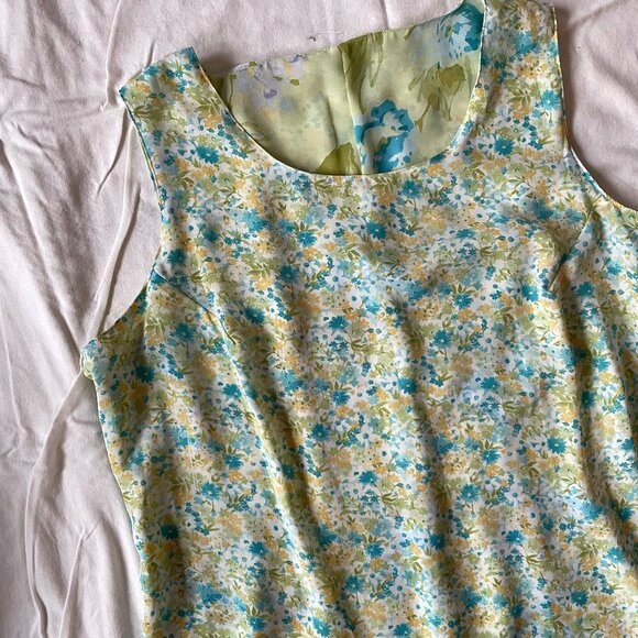 Cottagecore Boho Floral Reversible Shift Maxi Dress Lightweight - Picture 5 of 14